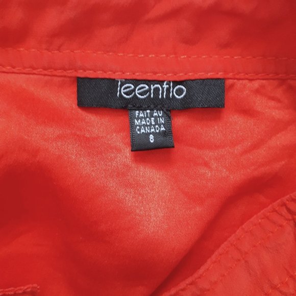 Teenflo Vermillion 100% Silk SleevelessTop - Picture 5 of 6